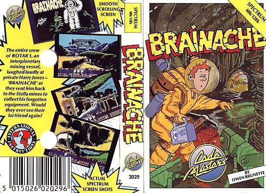 Brainache box art for ZX Spectrum